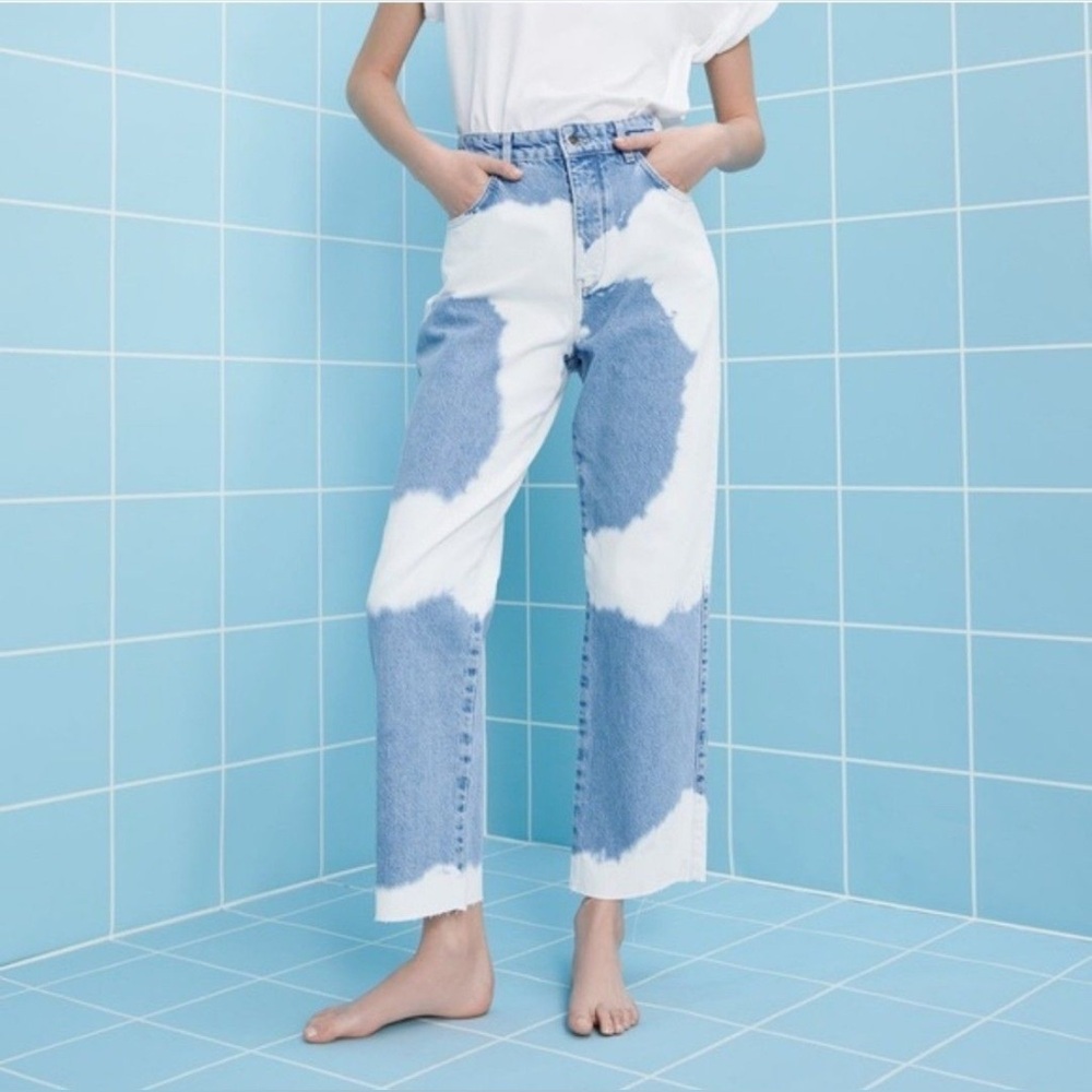 M133 // Zara Women’s Bleach Pattern Jeans // 4